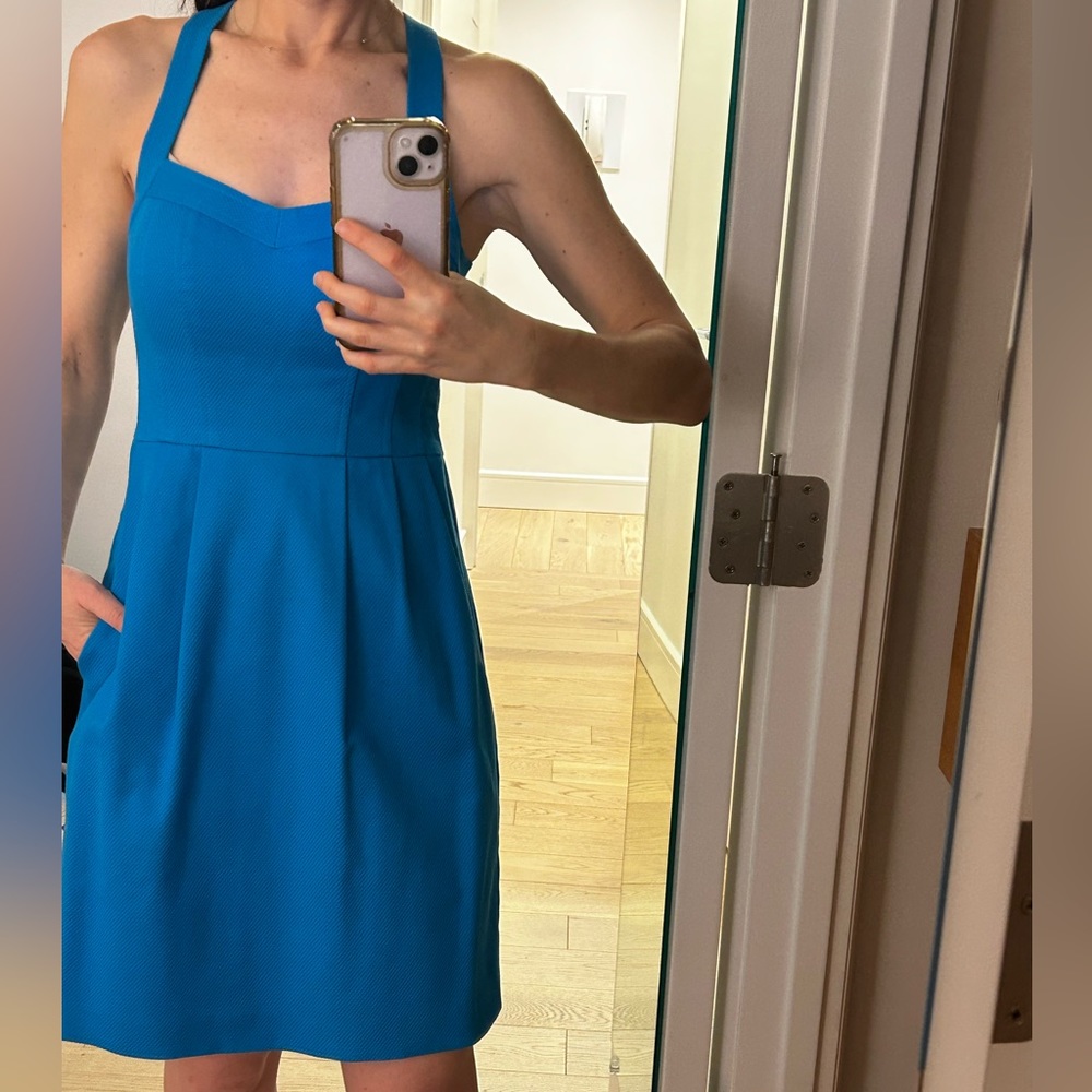 Nanette Lepore teal shift dress